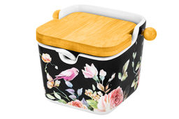 Банка д/сыпучих продуктов 250 мл 12*9,5*9 см Певчие птички на черном NEW BONE CHINA - Elan gallery фото 7