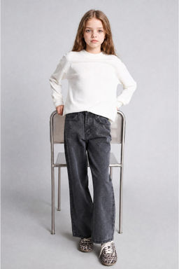 Straight Fit Jean Pantolon K_z _ocuk