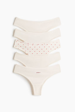 Pack de 5 bragas Brazilian en algod?n