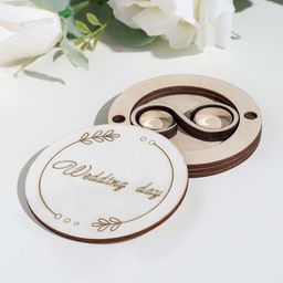 Подставка для колец Wedding day на магните, круглая