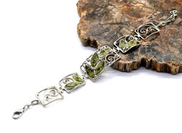 Браслет из змеевика, 18 см.