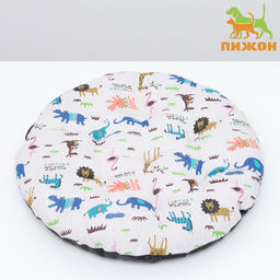 Лежак для животных ЗооМир, 45 х 45 х 10 см, белый