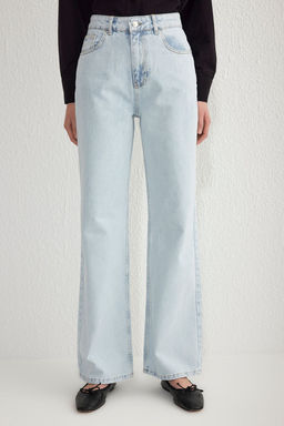 Ac?k Mavi Yuksek Bel Wide Leg Jeans TWOSS25JE00092 - Trendyolmilla фото 3