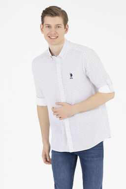 U. S. Polo Assn Мужская темно-синяя рубашка с длинным рукавом - U.s. polo assn фото 8