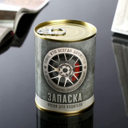 Носки мужские в банке «Запаска для водителя», подарочные, чёрные, 43-45 р-р
