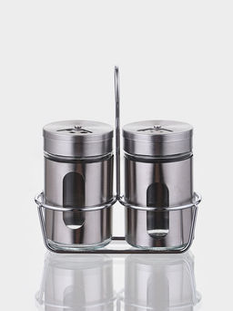 Набор для специй "Стиль" 2 шт, на подставке, 130 мл