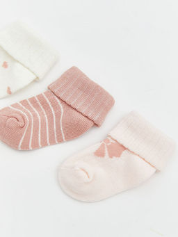 Desenli K?z Bebek Soket ?orap 3l?