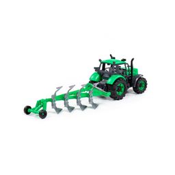Трактор Прогресс с плугом инерционный (зелёный) (в коробке) - Полесье фото 5