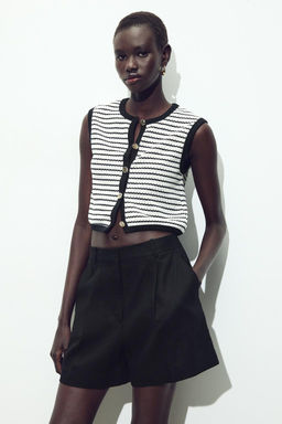 JACQUARD BUTTON WAISTCOAT TOP - Zara фото 11