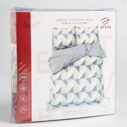 Постельное бельё Этель 1.5 сп Gold illusion 143*215 см, 150*214 см, 70*70 см - 2 шт  фото 5