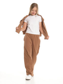 Брюки для девочки со строчкой 22-1565 шоколад - Mini maxi фото 17