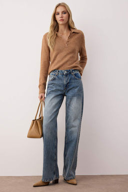 Mavi Normal Bel Genis Paca Wide Leg Jeans TWOAW26JE00076