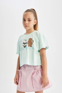 Футболка We Bare Bears с круглым вырезом и короткими рукавами для девочек