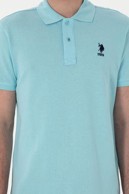 Erkek Slim Fit Polo Yaka A__k Mavi Basic Ti__rt Sepette S_rpriz _ndirim - U.s. polo assn фото 6
