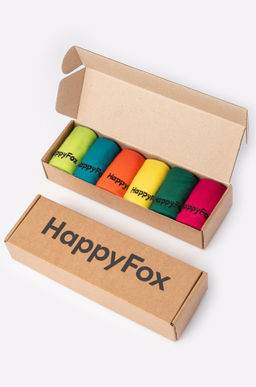 Набор носков для девочки 6 пар в подарочной коробке Happyfox