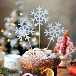 Шпажки из фетра Снежинки, набор 3 шт.