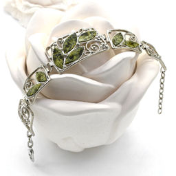 Браслет из змеевика, 18 см.