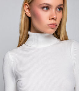 Водолазка #БШ2843, молочный