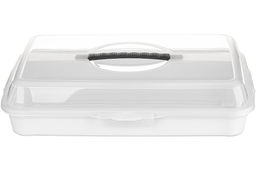 Контейнер для выпечки 43*30*10,5 см, прямоугольный, белый/прозрачный (модель 608) - Elan gallery фото 10
