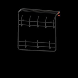 Вешалка 2-х ярусная 60см (8) черный