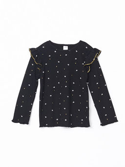 Bisiklet Yaka Bask?l? K?z Bebek Bluz ve Tayt 2li Tak?m - Waikiki фото 5