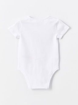 Bisiklet Yaka K?sa Kollu Be?ikta? Bask?l? Erkek Bebek ??t??tl? Body ve Pantolon 2li Tak?m - Waikiki фото 3