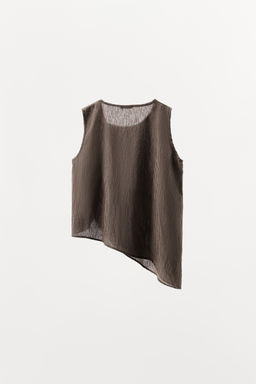 STRIPED ASYMMETRIC TOP - Zara фото 6