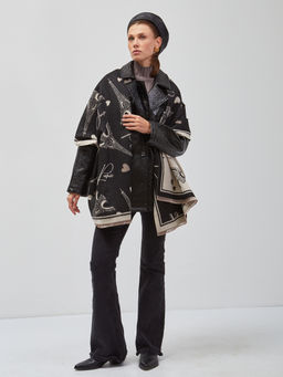 В составе шерсть и кашемир! теплый двусторонний палантин - Tantino фото 3