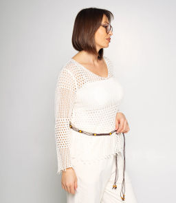 Лонгслив+топ #КТ2987, кремовый