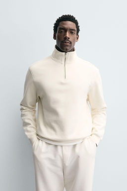 BASIC QUARTER-ZIP SWEATSHIRT - Zara фото 2