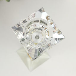 Стеклянный подсвечник на 1 свечу «Колонна с бисером», 23.5×6.5×6.5 см