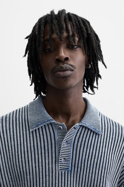 WASHED KNIT POLO SHIRT - Zara фото 5