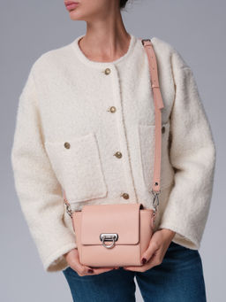 Сумка кожаная кросс-боди Azaro 3520 пудра