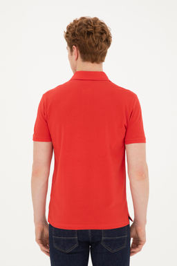 Мужская красная базовая футболка - U.s. polo assn фото 5