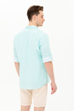 Мужская мятная рубашка с длинным рукавом - U.s. polo assn фото 19