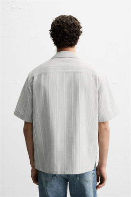 STRIPED TEXTURED SHIRT - Zara фото 3