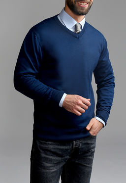 Джемпер мужской GREG G124-EV (яр.синий)