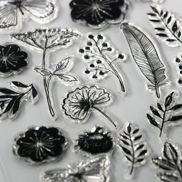 Штамп для творчества силикон "Гербарий" 20х10 см