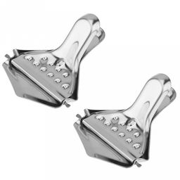 Соковыжималка для лимона из нержавеющей стали, 6,6х8х3,5см, ручная, 2 штуки, в блистере (Китай)