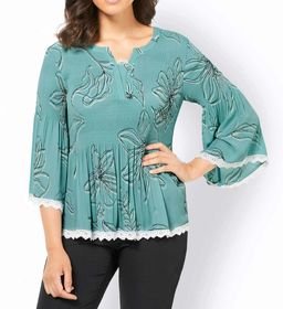 Блузка, шалфей - Linea tesini фото 3