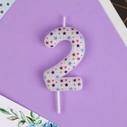 Свеча в торт цифра 2, звёздочким - Страна карнавалия фото 3