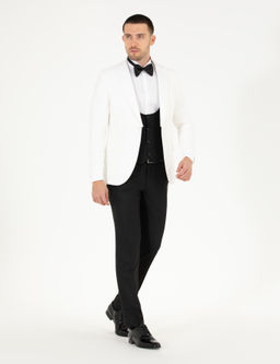 Смокинг Pierre Cardin Ex Slim Fit с жилетом белый