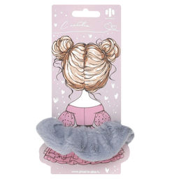 Резинка для волос арт. 71833 / 10 ПУШИСТАЯ (в наборе: 1шт., б/р, вулканизированная резина, полиэстер