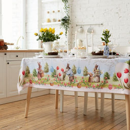 Скатерть Доляна Easter garden 145*215 +/- 3 см, 100% п/э  фото 2