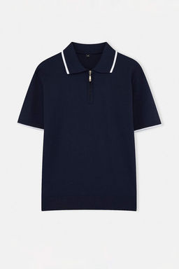 Lacivert Regular Polo Yaka Duz Polo Yaka T-shirt TMNSS26PO00026 - Trendyolmilla фото 2