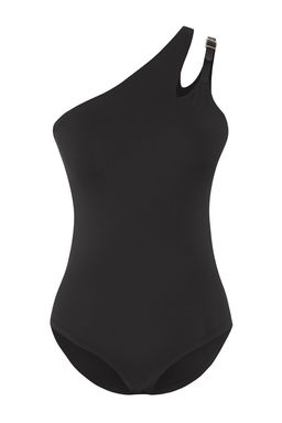 TRENDYOLMILLA Siyah Pencere ve Aksesuar Detayl? Fitted/Vucuda Oturan C?tc?tl? Esnek Orme Body TWOSS25BD00011  фото 5