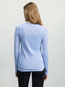 Двойной лонгслив из вискозы / Zarina  фото 5