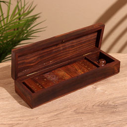 Игра настольная 2 в 1, домино, кубики, 25×7.5×5 см, дерево шишам