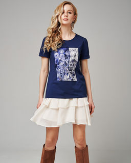 авторская футболка с шелковой вставкой 95% хлопок, 5% лайкра - Sahar art lab фото 5