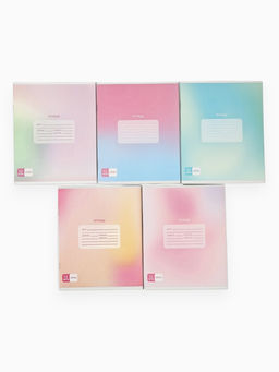 Тетрадь А5, 12 листов на скрепке в клетку Градиент, 5 видов МИКС, белизна 96% . - Artfox study фото 22